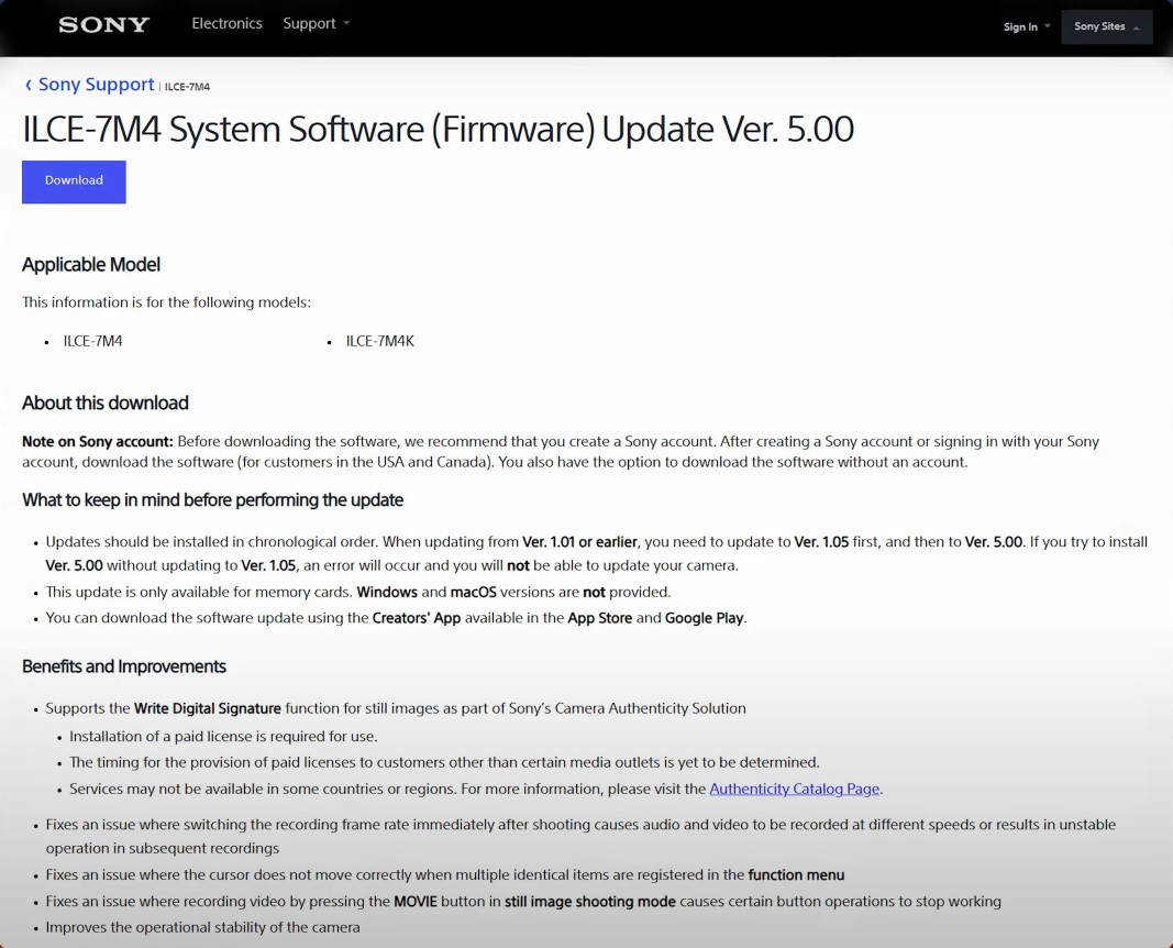 Sony A7 IV Just Got WAY Better With This New Update! Firmware Version 5.0 Deep Dive