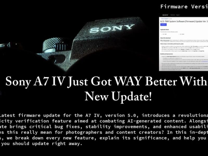 Sony A7 IV Just Got WAY Better With This New Update! Firmware Version 5.0 Deep Dive