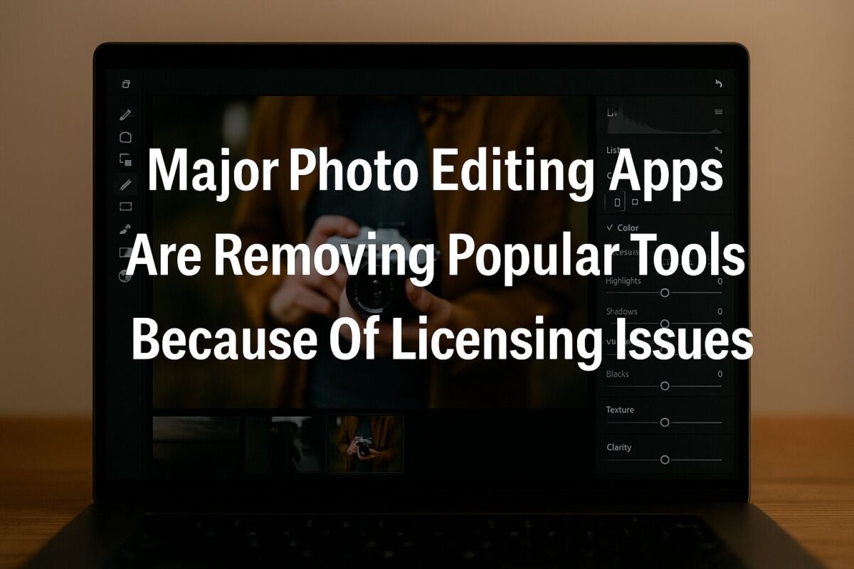 editing interface showing missing tools due to licensing issues.