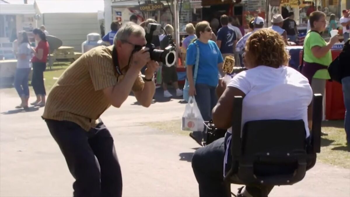 Portrait of Martin Parr, British documentary photographer known for his colourful and satirical view of everyday life.